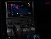 2005-2013 Corvette Nav & A/C Controls Decal - 5Pc Gloss Black W/O Seat Heater Switches - CA-78825-Corvette-Store-Online