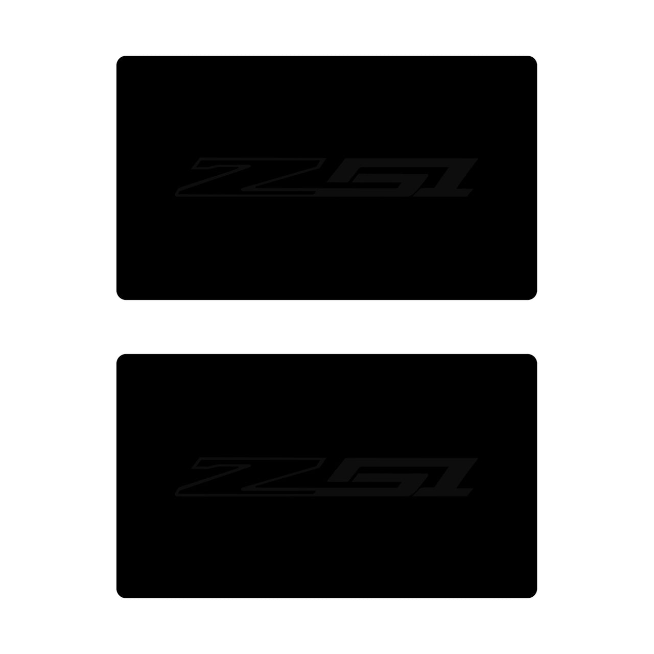 2014-2019 Corvette Airbag Warning Cover - Pair Gloss Black Gloss Black Z51 - CA-78889-Corvette-Store-Online