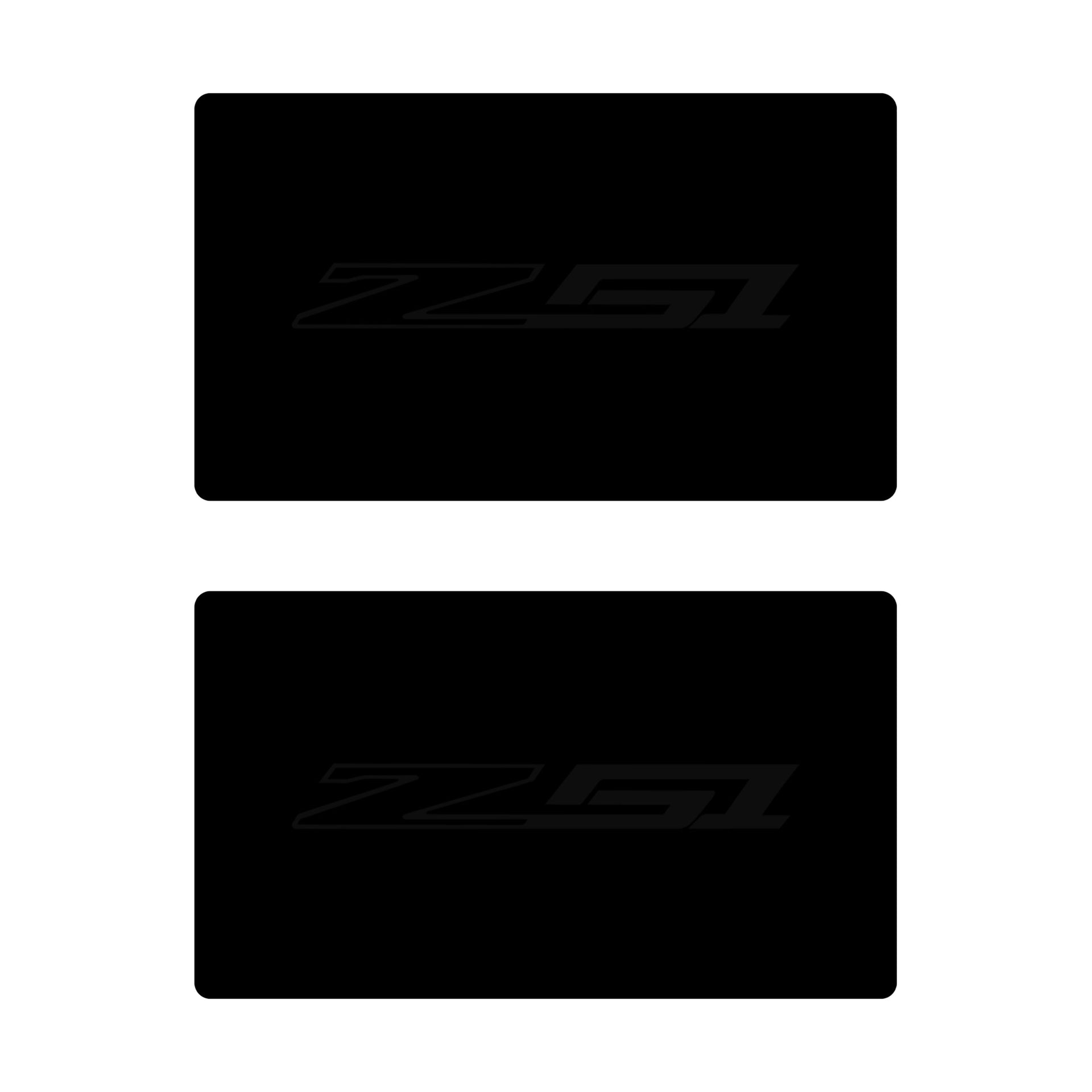 2014-2019 Corvette Airbag Warning Cover - Pair Gloss Black Gloss Black Z51 - CA-78889-Corvette-Store-Online