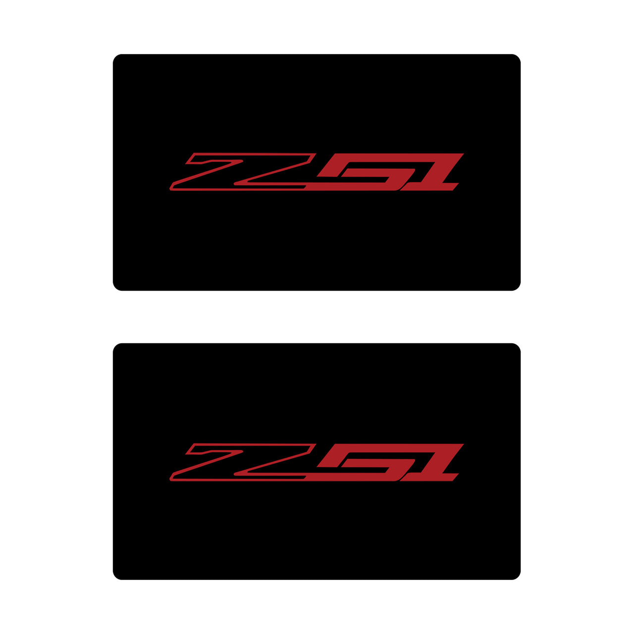 2014-2019 Corvette Airbag Warning Cover - Pair Gloss Black Gloss Red Z51 - CA-78891-Corvette-Store-Online