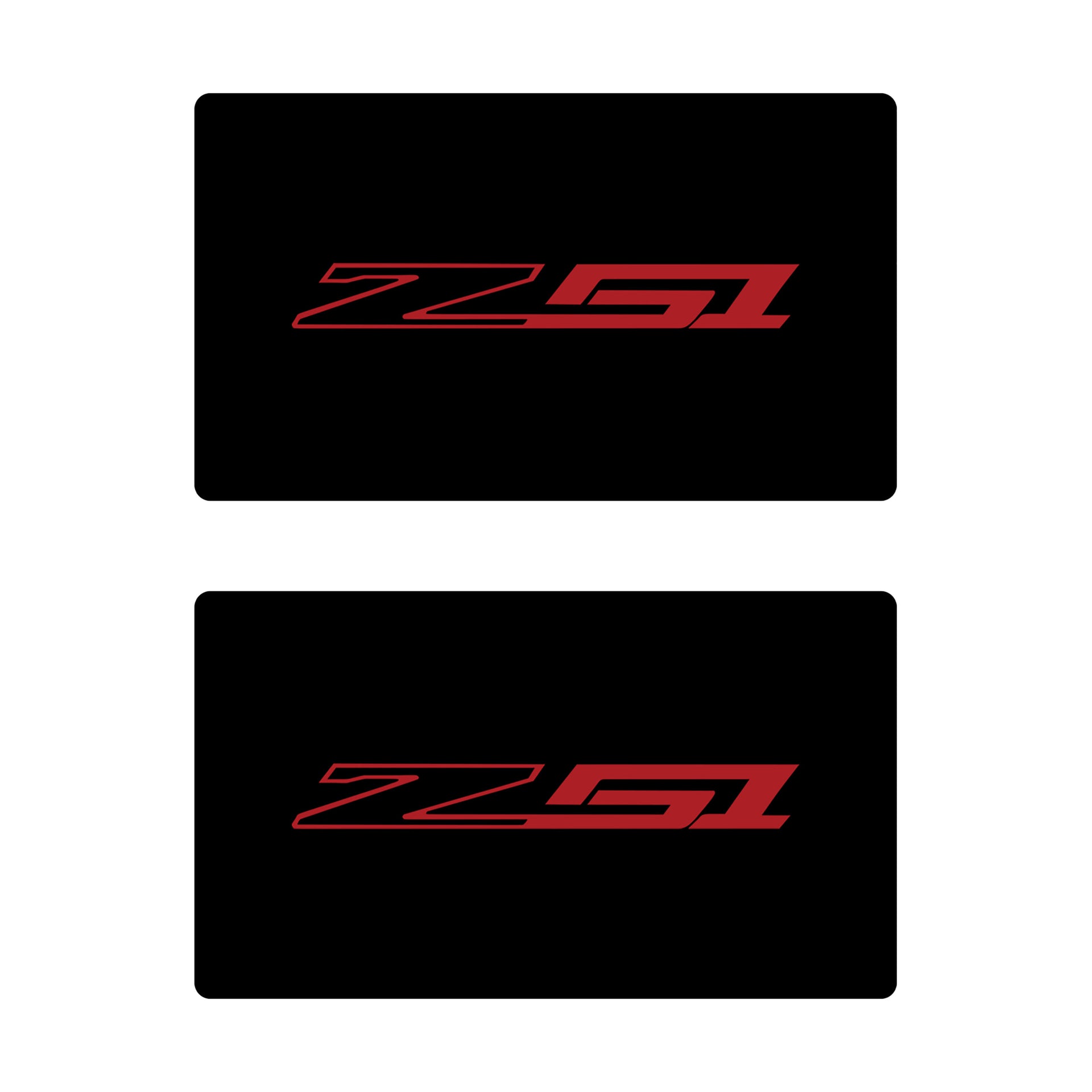 2014-2019 Corvette Airbag Warning Cover - Pair Gloss Black Gloss Red Z51 - CA-78891-Corvette-Store-Online