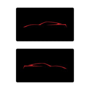 2014-2019 Corvette Airbag Warning Cover - Pair Gloss Black Gloss Red Coupe Outline Only - CA-78892-Corvette-Store-Online