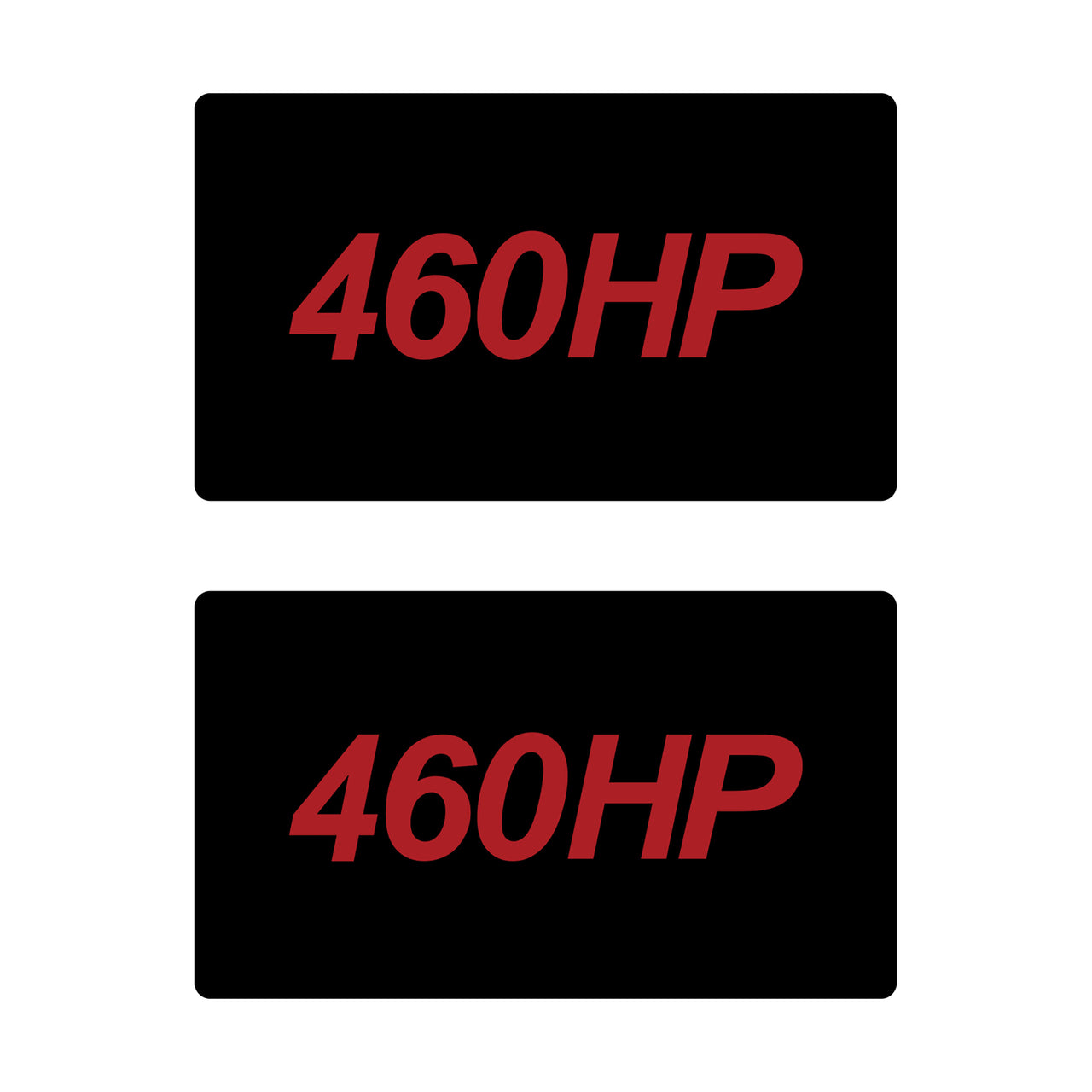 2014-2019 Corvette Airbag Warning Cover - Pair Gloss Black Gloss Red 460HP - CA-78893-Corvette-Store-Online