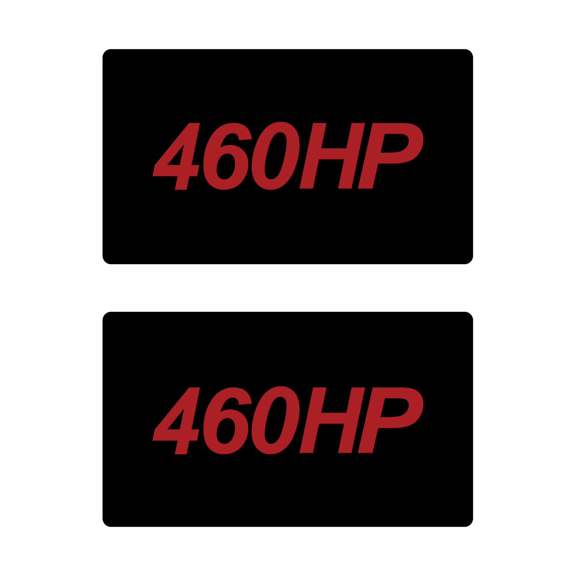 2014-2019 Corvette Airbag Warning Cover - Pair Gloss Black Gloss Red 460HP - CA-78893-Corvette-Store-Online
