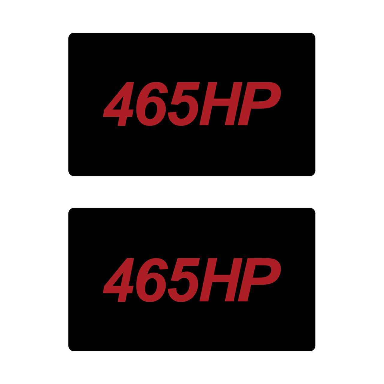 2014-2019 Corvette Airbag Warning Cover - Pair Gloss Black Gloss Red 465HP - CA-78894-Corvette-Store-Online