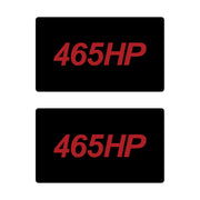 2014-2019 Corvette Airbag Warning Cover - Pair Gloss Black Gloss Red 465HP - CA-78894-Corvette-Store-Online