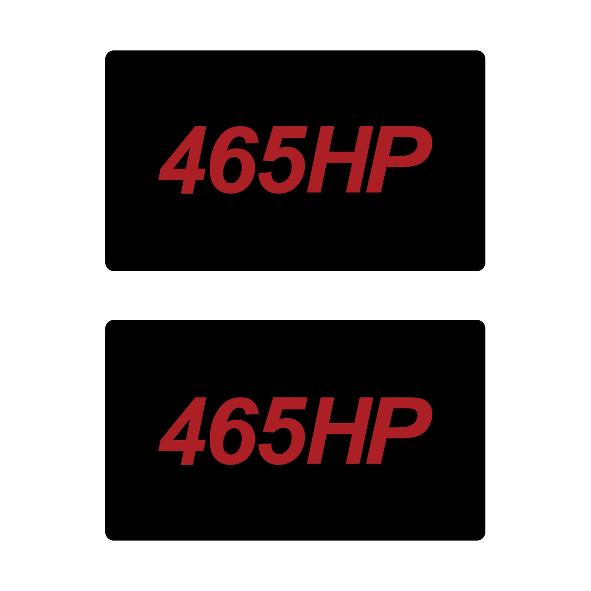 2014-2019 Corvette Airbag Warning Cover - Pair Gloss Black Gloss Red 465HP - CA-78894-Corvette-Store-Online