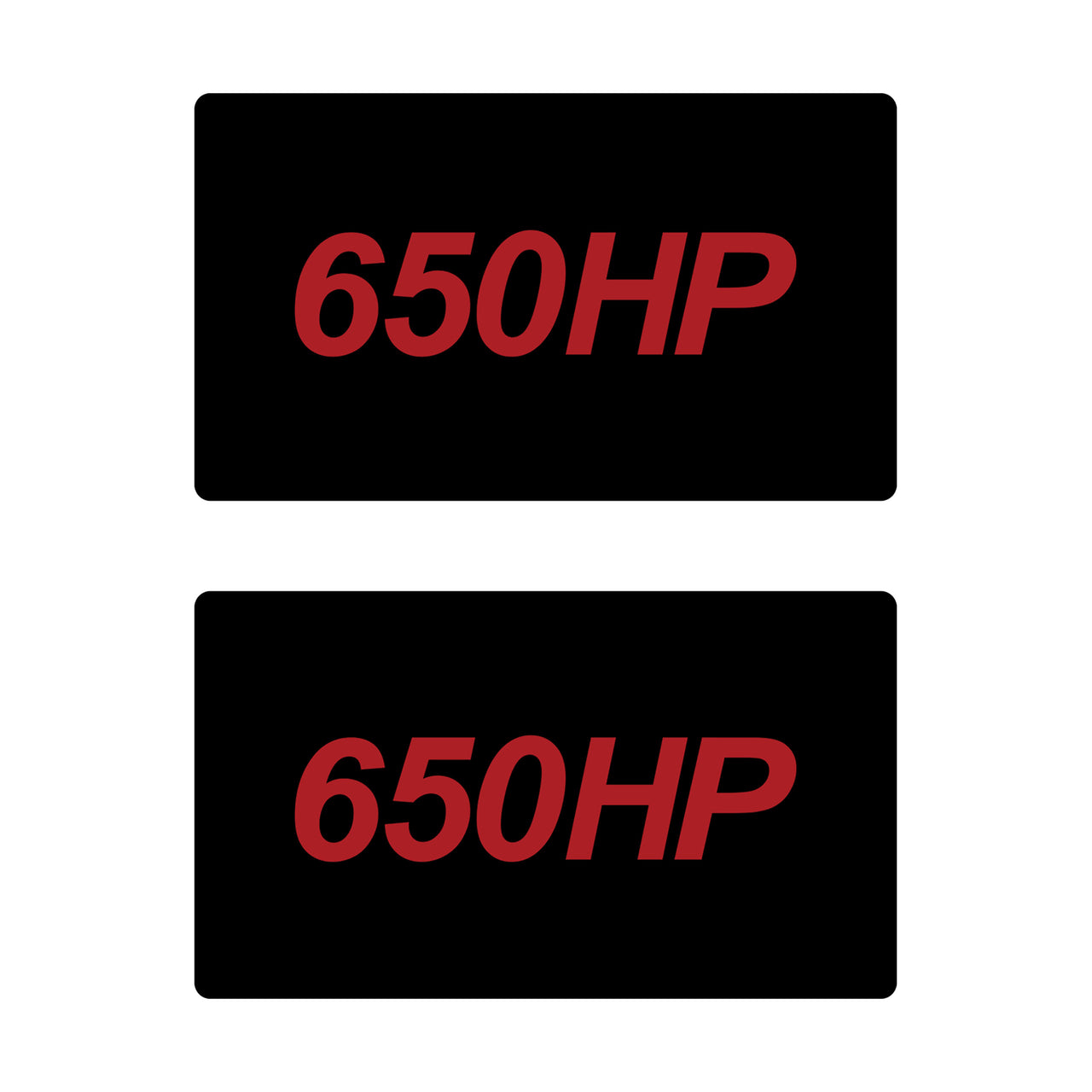 2014-2019 Corvette Airbag Warning Cover - Pair Gloss Black Gloss Red 650HP - CA-78895-Corvette-Store-Online