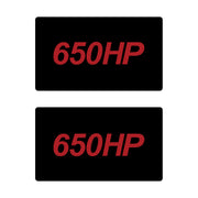 2014-2019 Corvette Airbag Warning Cover - Pair Gloss Black Gloss Red 650HP - CA-78895-Corvette-Store-Online