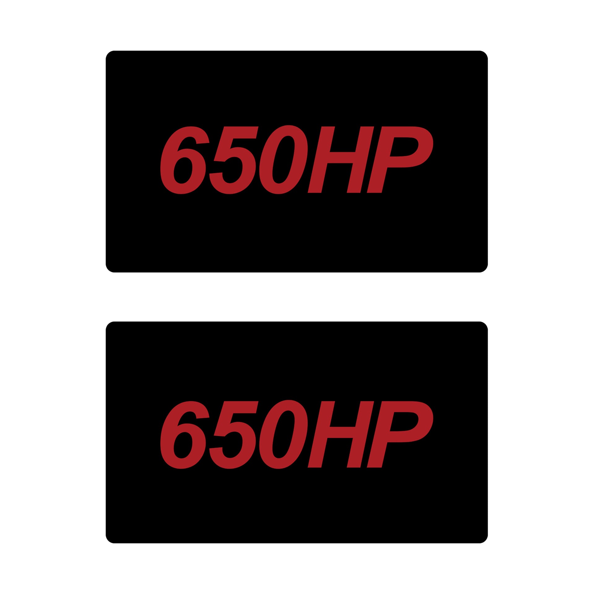 2014-2019 Corvette Airbag Warning Cover - Pair Gloss Black Gloss Red 650HP - CA-78895-Corvette-Store-Online