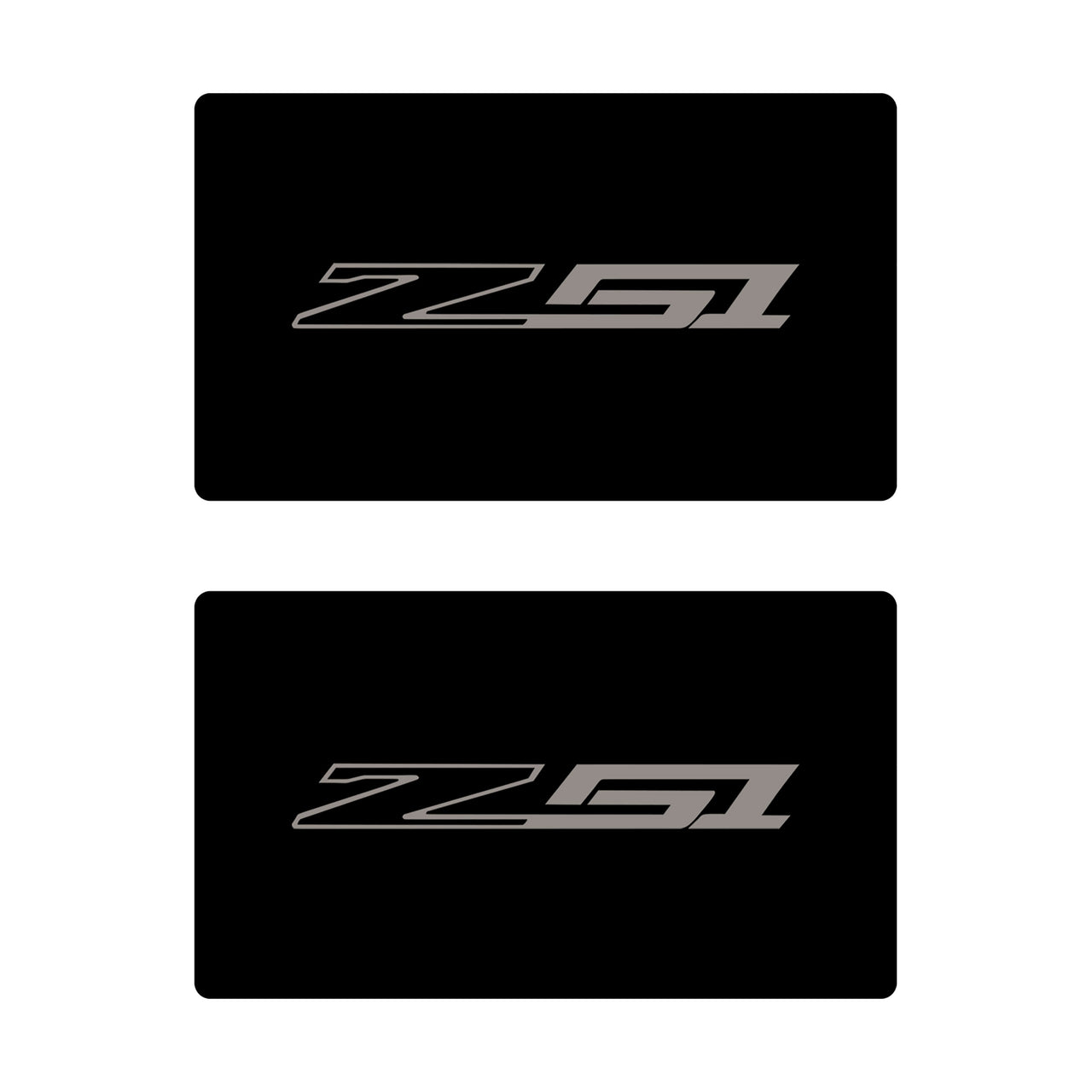 2014-2019 Corvette Airbag Warning Cover - Pair Gloss Black Gloss Silver Z51 - CA-78896-Corvette-Store-Online