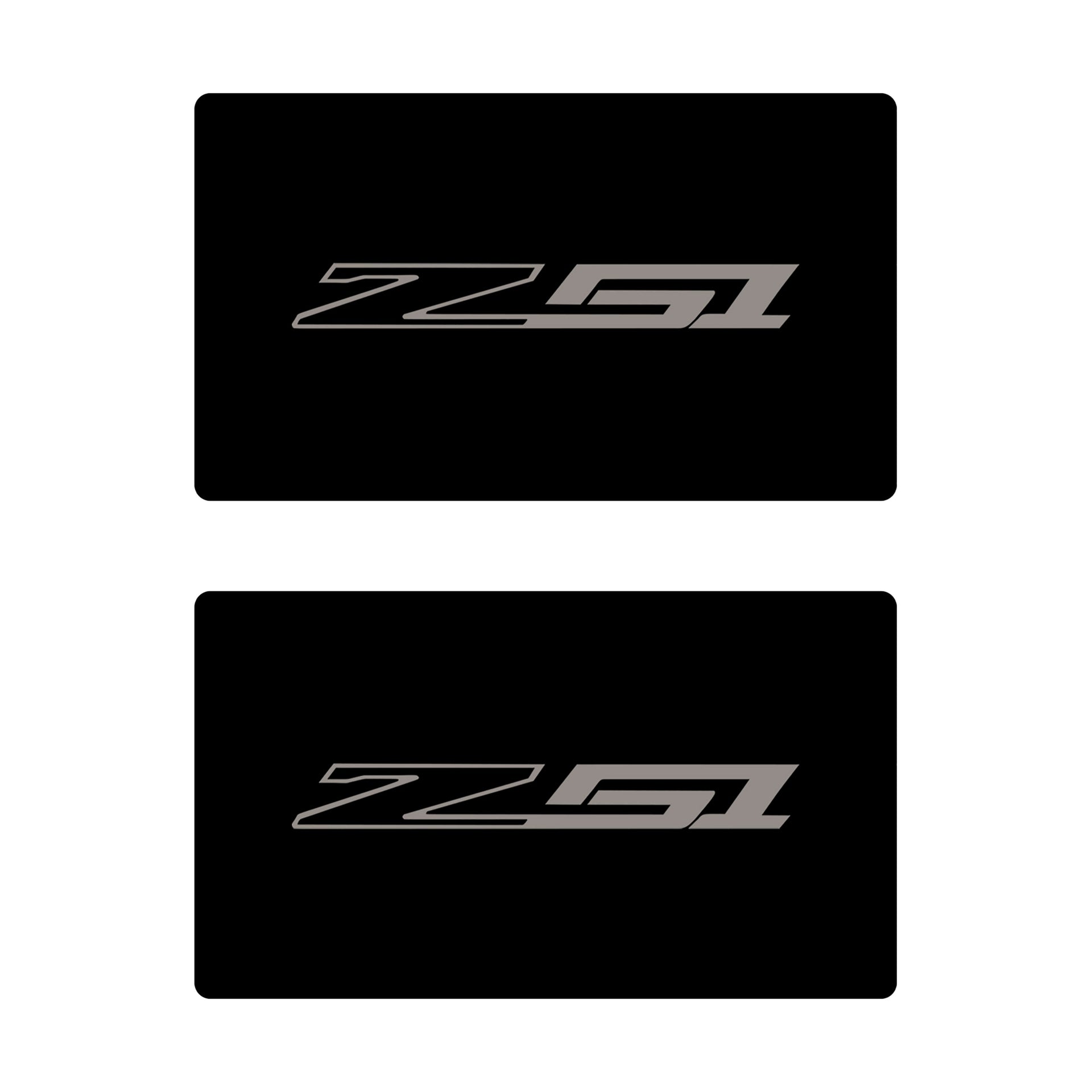 2014-2019 Corvette Airbag Warning Cover - Pair Gloss Black Gloss Silver Z51 - CA-78896-Corvette-Store-Online