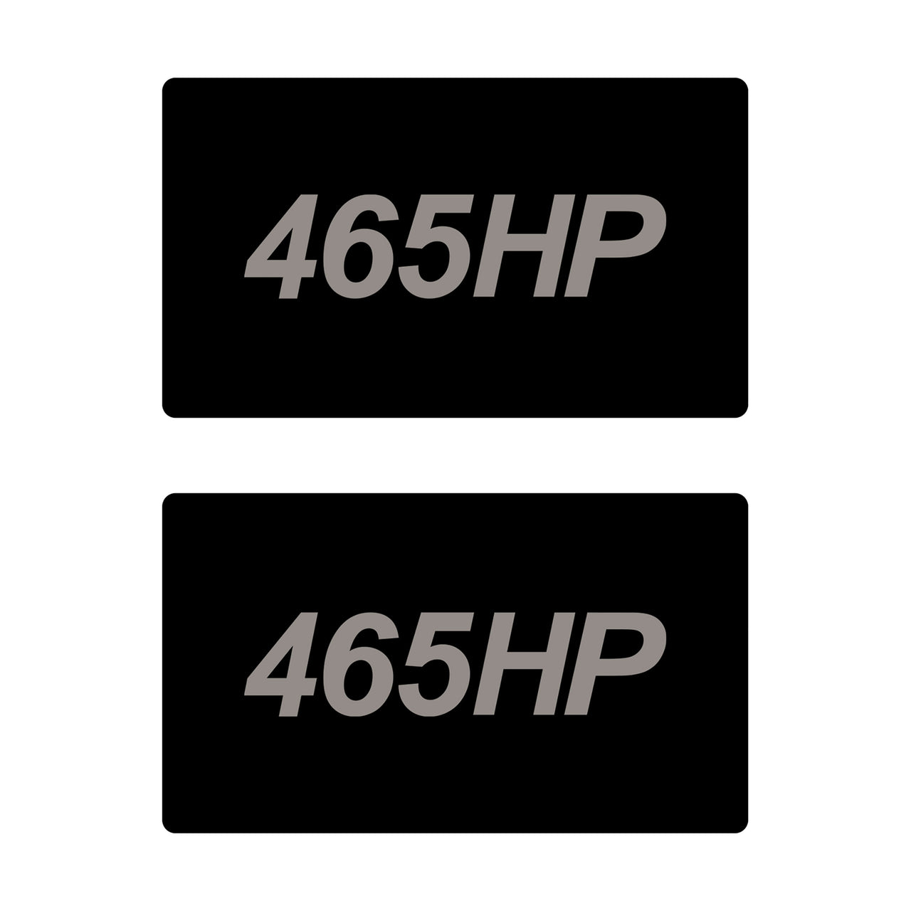 2014-2019 Corvette Airbag Warning Cover - Pair Gloss Black Gloss Silver 465HP - CA-78897-Corvette-Store-Online