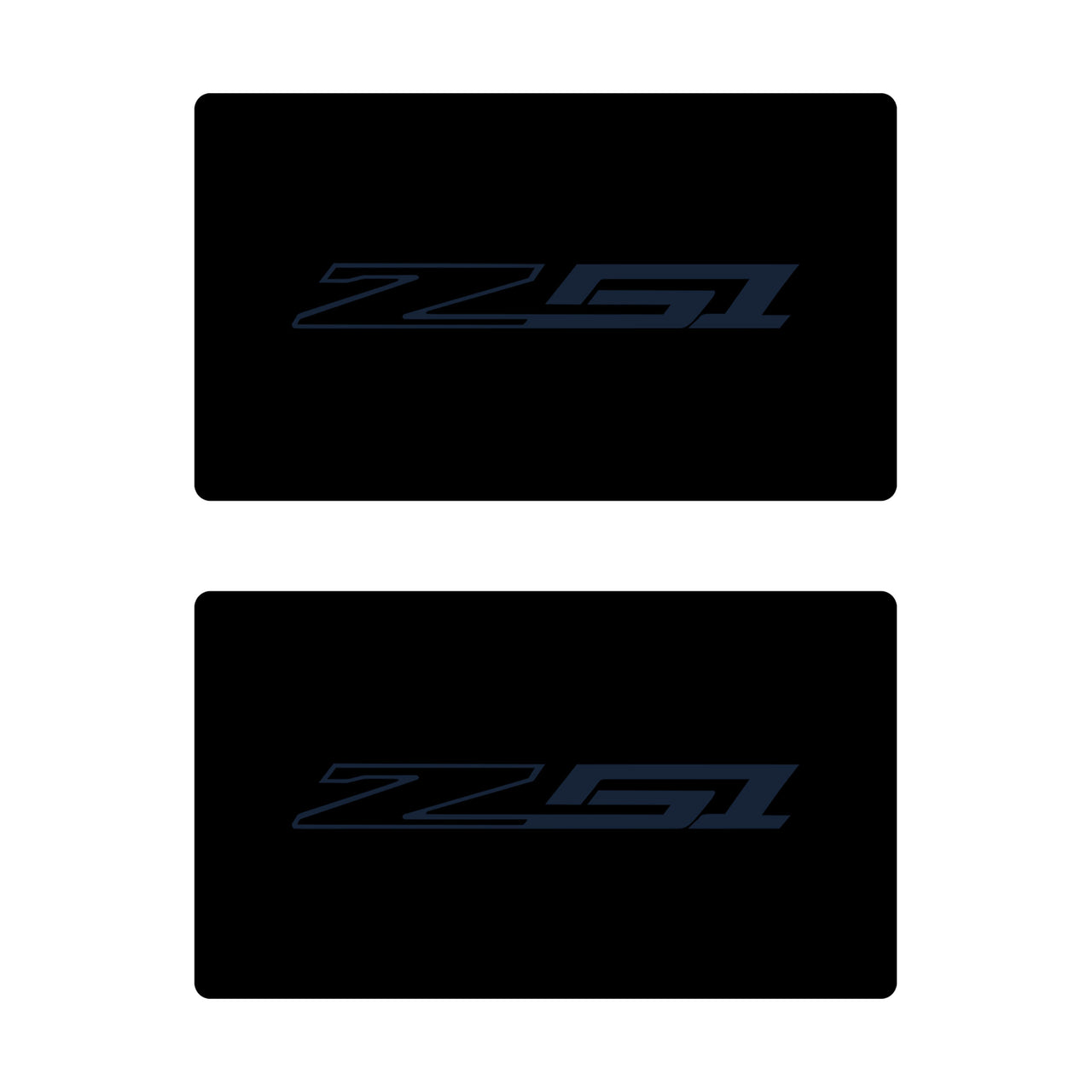 2014-2019 Corvette Airbag Warning Cover - Pair Gloss Black Gloss Blue Z51 - CA-78898-Corvette-Store-Online