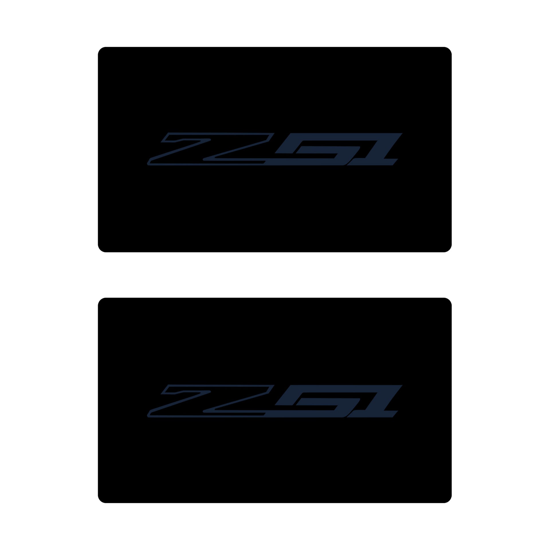 2014-2019 Corvette Airbag Warning Cover - Pair Gloss Black Gloss Blue Z51 - CA-78898-Corvette-Store-Online