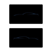 2014-2019 Corvette Airbag Warning Cover - Pair Gloss Black Gloss Blue Coupe Outline Only - CA-78899-Corvette-Store-Online