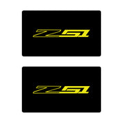2014-2019 Corvette Airbag Warning Cover - Pair Gloss Black Gloss Yellow Z51 - CA-78900-Corvette-Store-Online