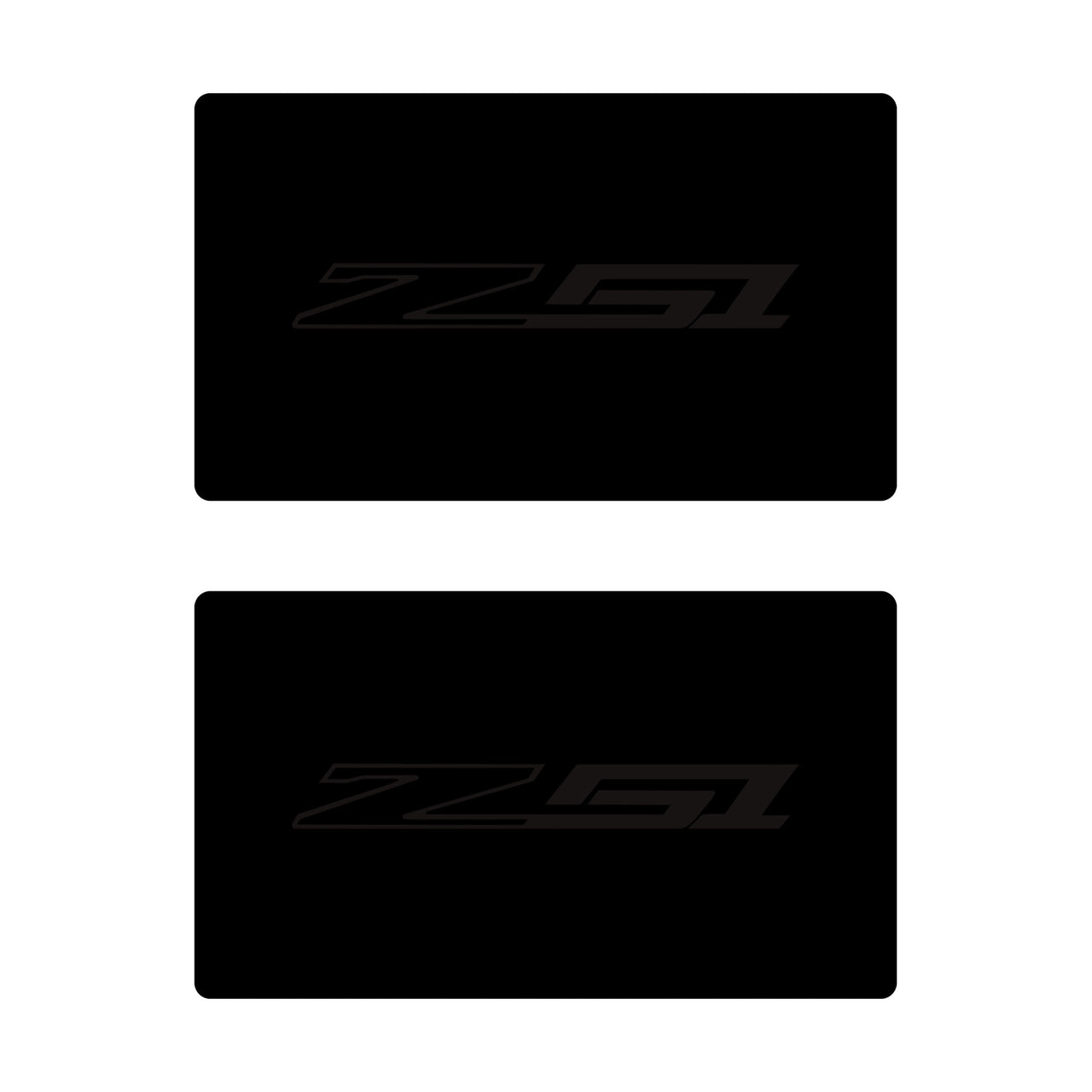 2014-2019 Corvette Airbag Warning Cover - Pair Gloss Black Matte Black Z51 - CA-78901-Corvette-Store-Online
