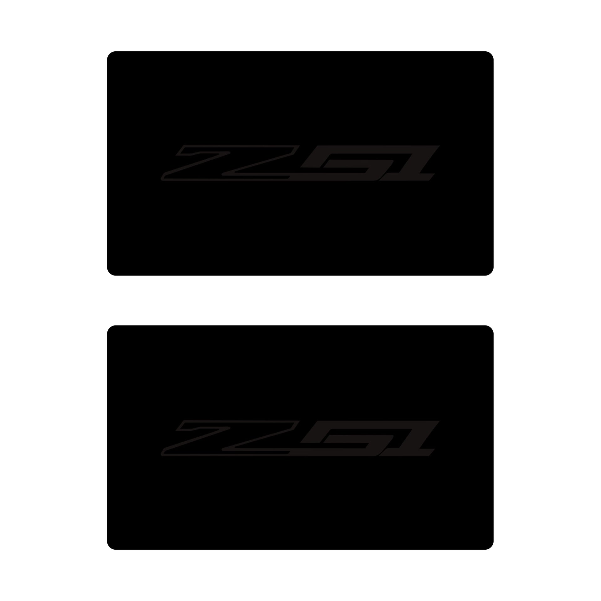 2014-2019 Corvette Airbag Warning Cover - Pair Gloss Black Matte Black Z51 - CA-78901-Corvette-Store-Online