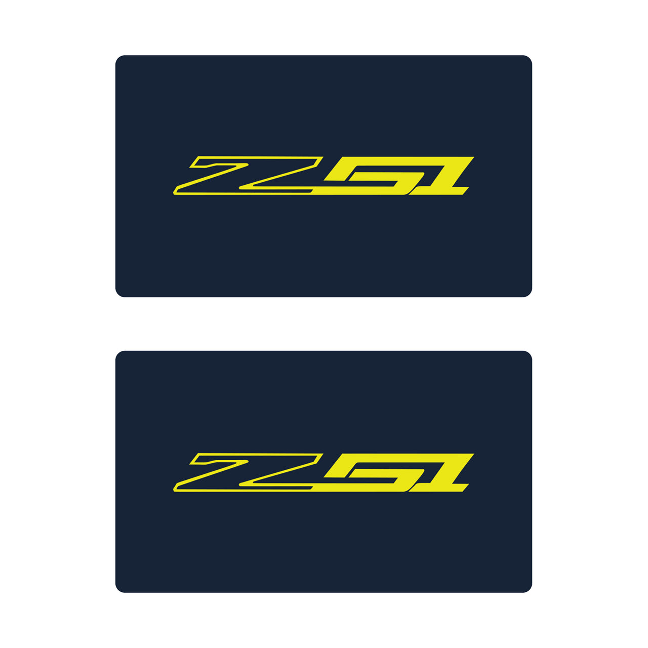 2014-2019 Corvette Airbag Warning Cover - Pair Gloss Blue Gloss Yellow Z51 - CA-78903-Corvette-Store-Online