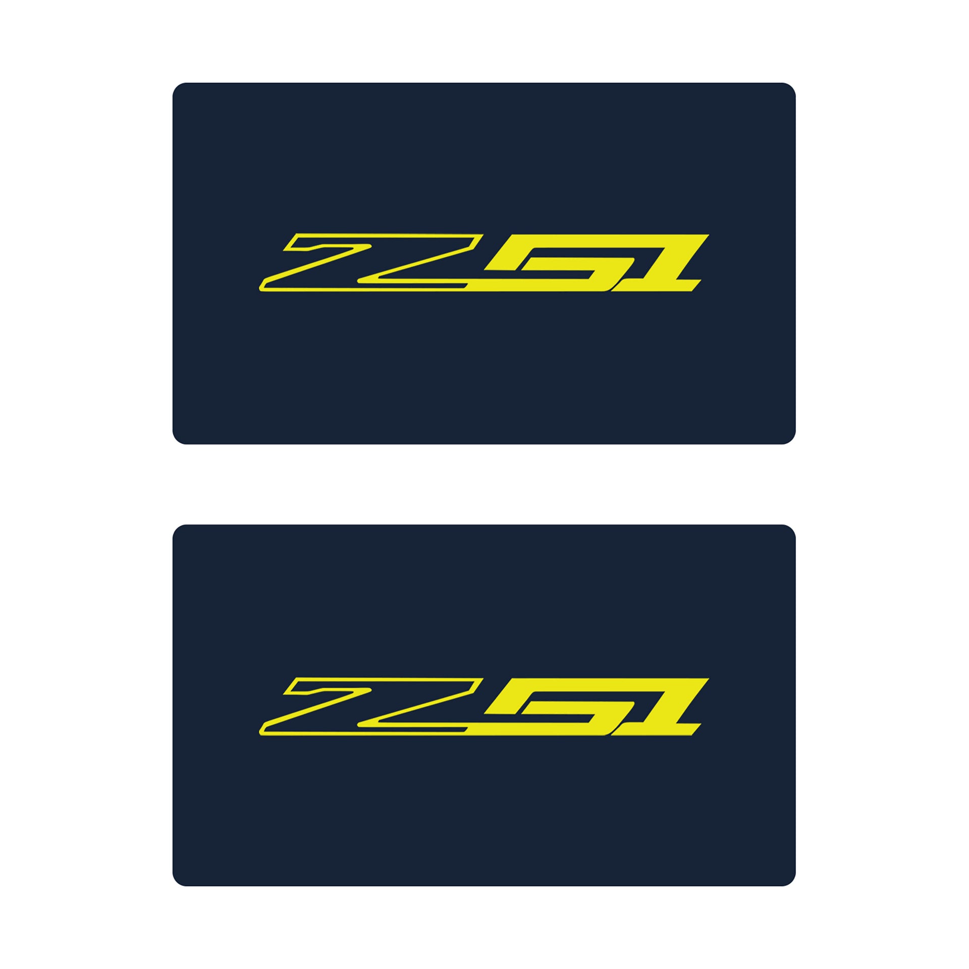 2014-2019 Corvette Airbag Warning Cover - Pair Gloss Blue Gloss Yellow Z51 - CA-78903-Corvette-Store-Online