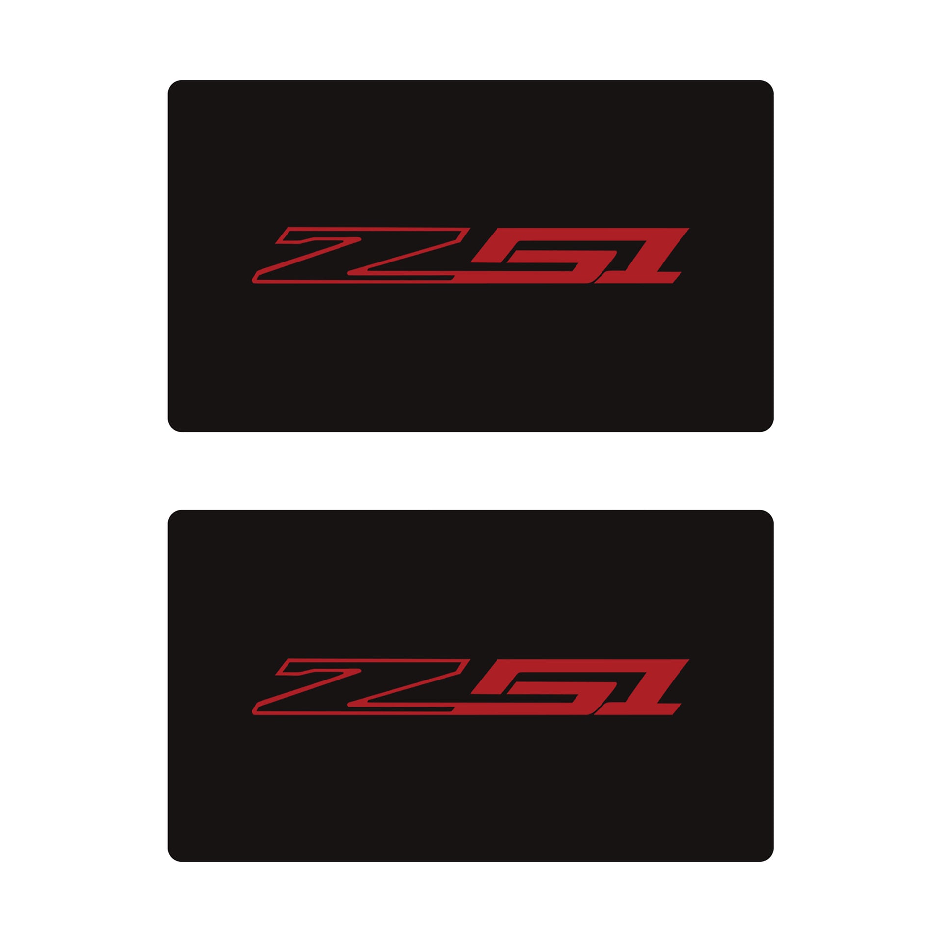 2014-2019 Corvette Airbag Warning Cover - Pair Matte Black Gloss Red Z51 - CA-78905-Corvette-Store-Online