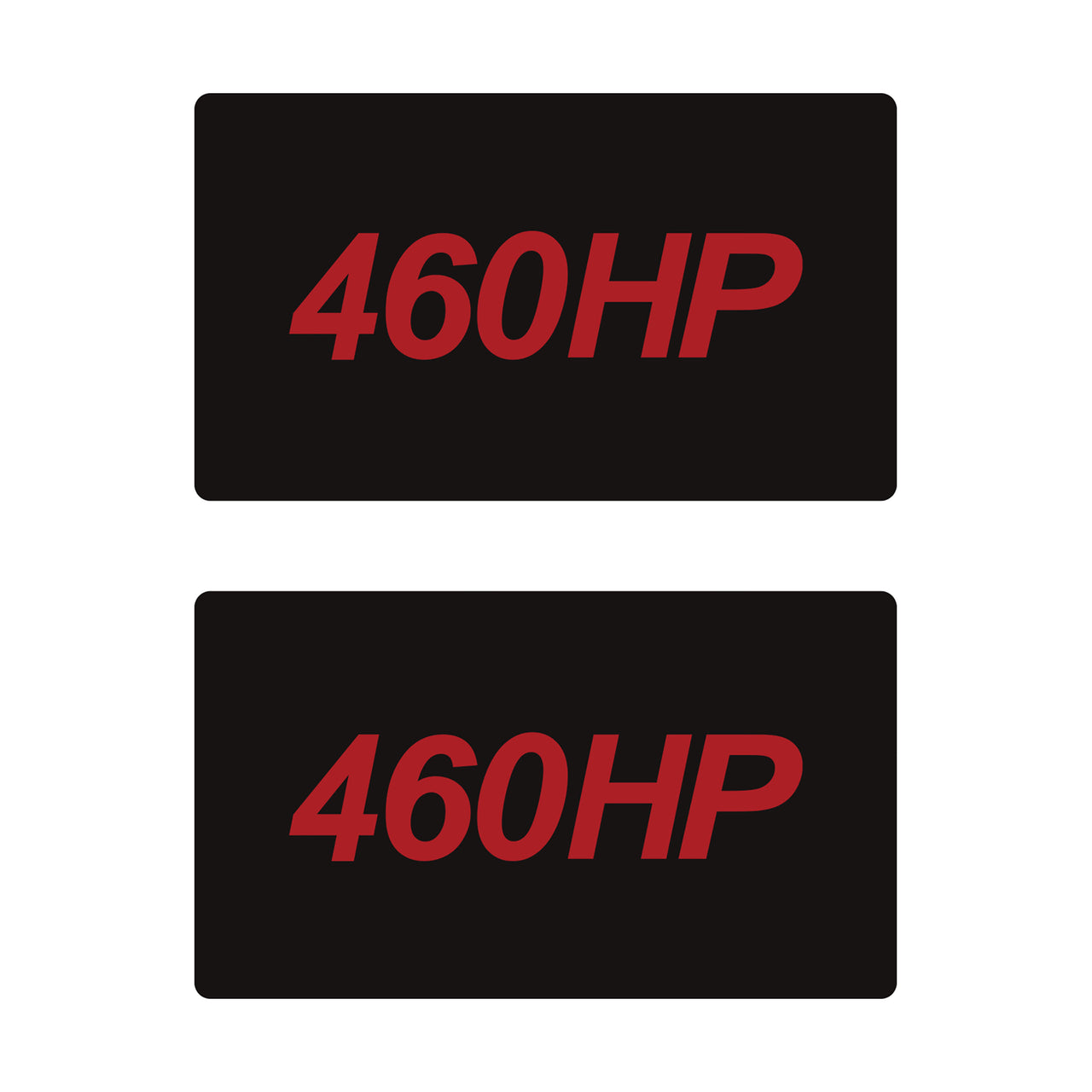 2014-2019 Corvette Airbag Warning Cover - Pair Matte Black Gloss Red 460HP - CA-78907-Corvette-Store-Online
