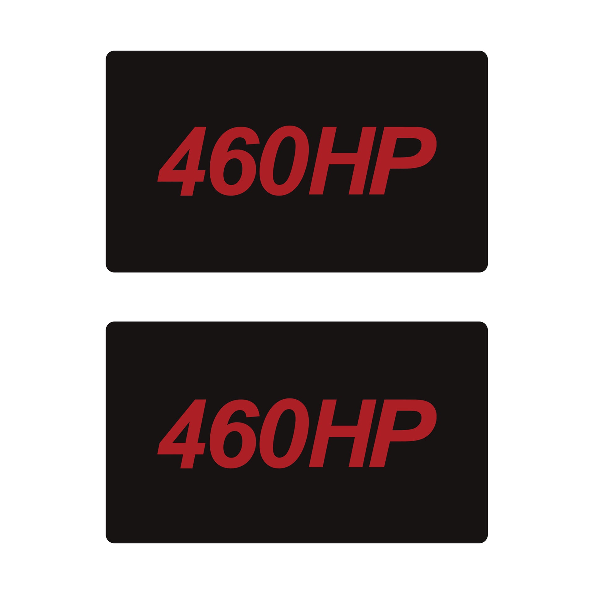 2014-2019 Corvette Airbag Warning Cover - Pair Matte Black Gloss Red 460HP - CA-78907-Corvette-Store-Online