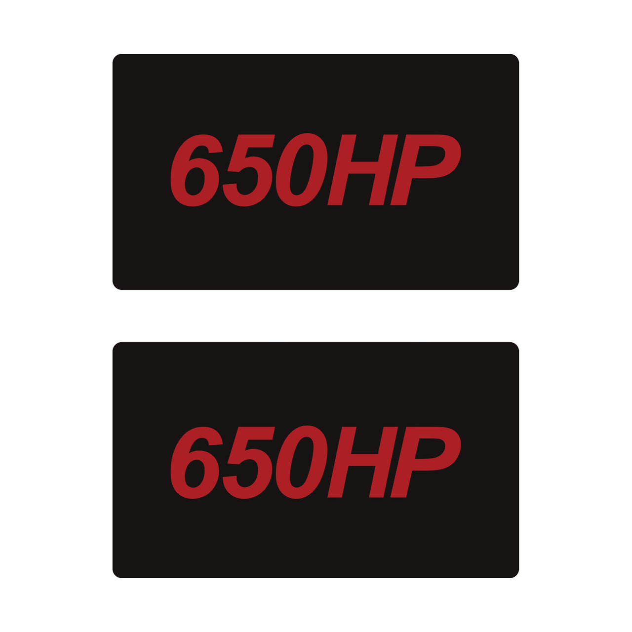 2014-2019 Corvette Airbag Warning Cover - Pair Matte Black Gloss Red 650HP - CA-78908-Corvette-Store-Online