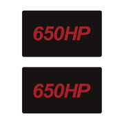 2014-2019 Corvette Airbag Warning Cover - Pair Matte Black Gloss Red 650HP - CA-78908-Corvette-Store-Online