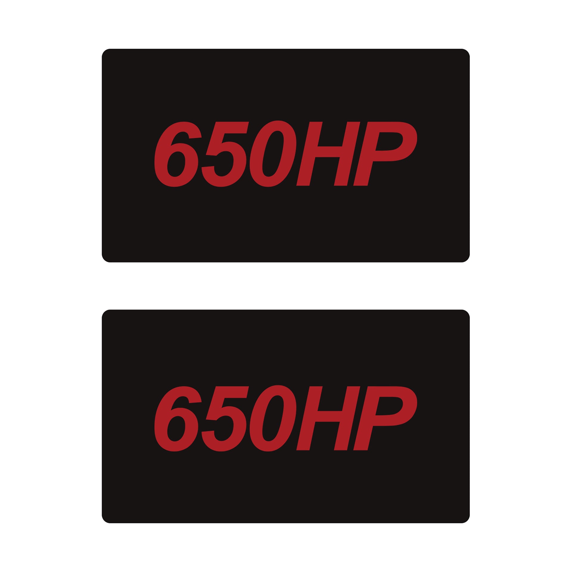 2014-2019 Corvette Airbag Warning Cover - Pair Matte Black Gloss Red 650HP - CA-78908-Corvette-Store-Online