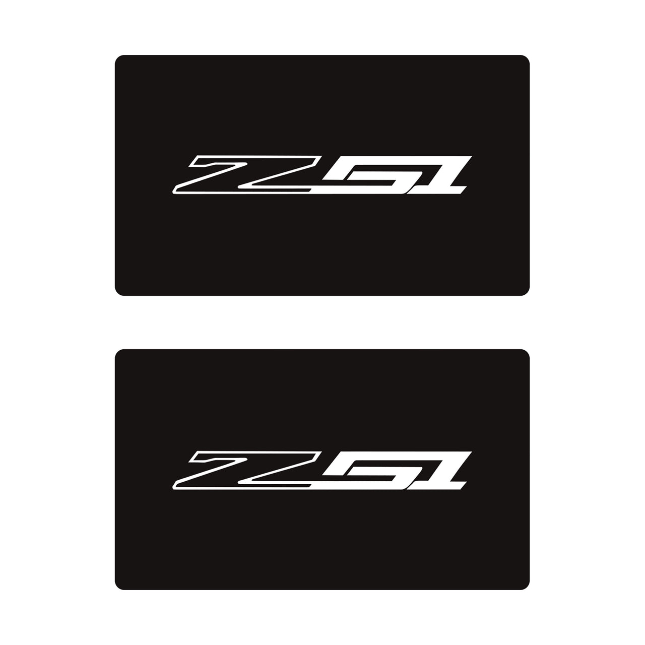 2014-2019 Corvette Airbag Warning Cover - Pair Matte Black Gloss White Z51 - CA-78909-Corvette-Store-Online