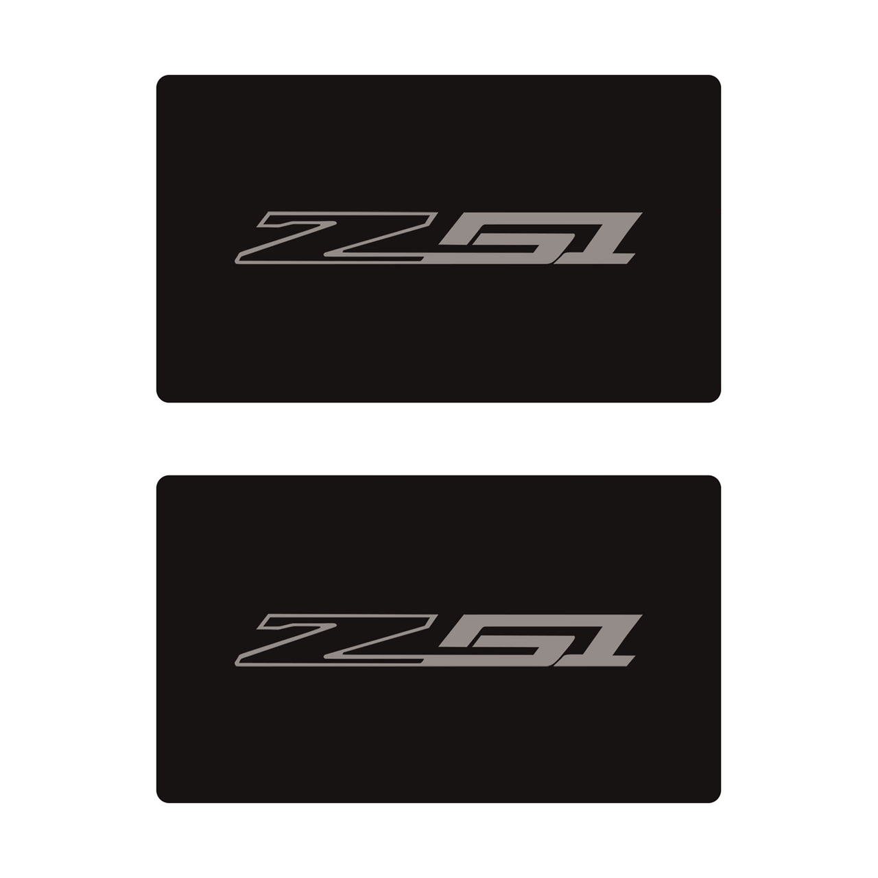2014-2019 Corvette Airbag Warning Cover - Pair Matte Black Gloss Silver Z51 - CA-78910-Corvette-Store-Online