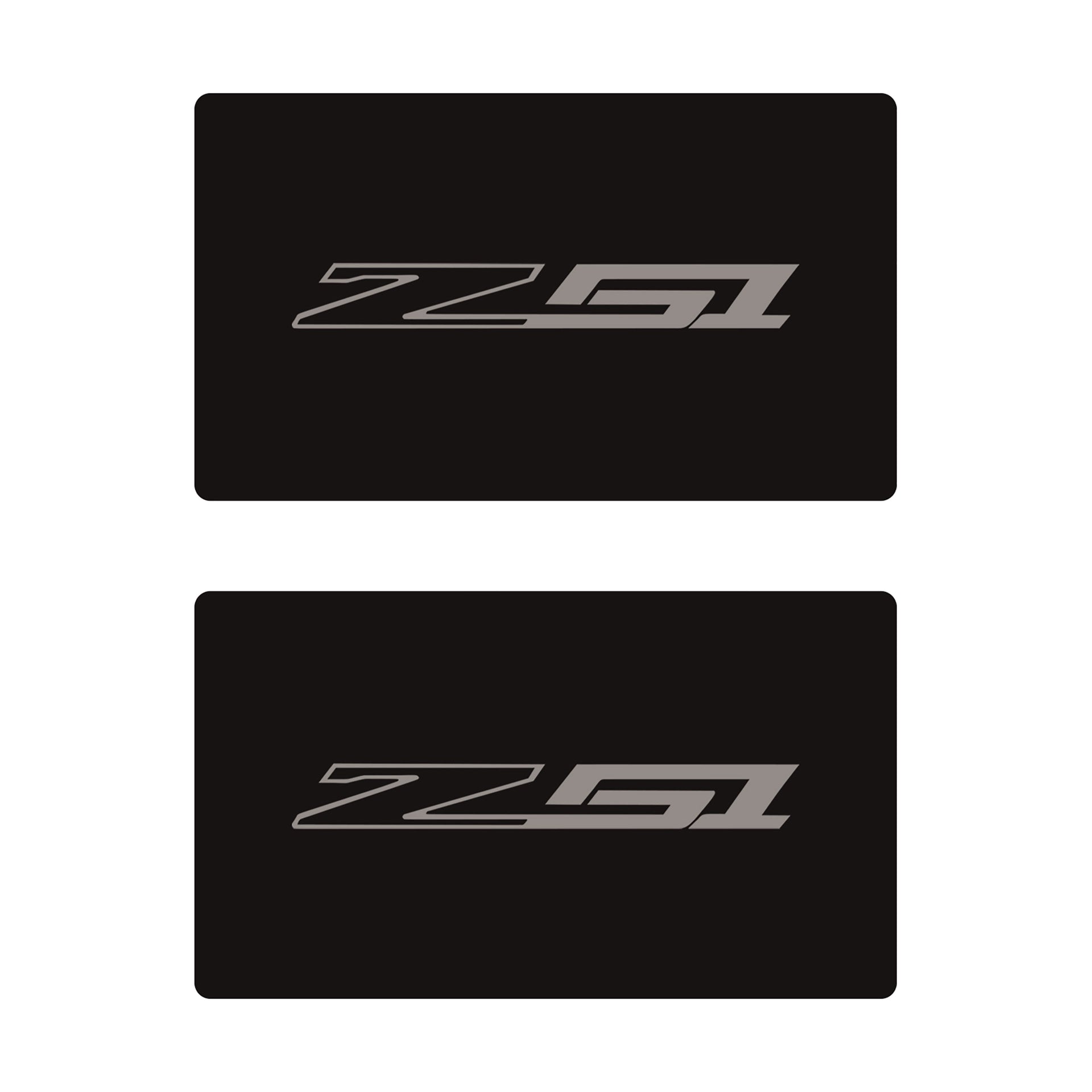 2014-2019 Corvette Airbag Warning Cover - Pair Matte Black Gloss Silver Z51 - CA-78910-Corvette-Store-Online