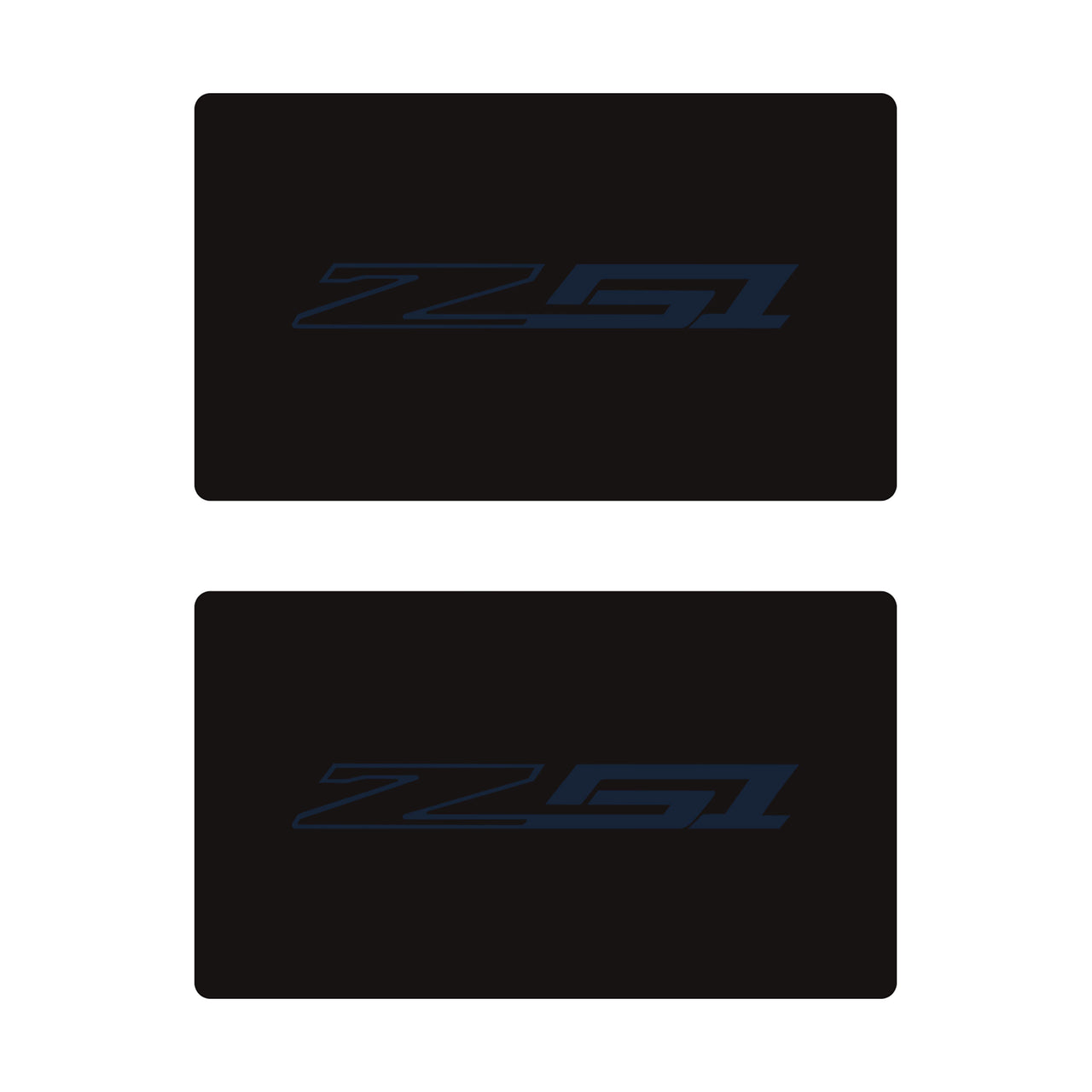 2014-2019 Corvette Airbag Warning Cover - Pair Matte Black Gloss Blue Z51 - CA-78913-Corvette-Store-Online