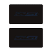 2014-2019 Corvette Airbag Warning Cover - Pair Matte Black Gloss Blue Z51 - CA-78913-Corvette-Store-Online