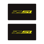 2014-2019 Corvette Airbag Warning Cover - Pair Matte Black Gloss Yellow Z51 - CA-78918-Corvette-Store-Online