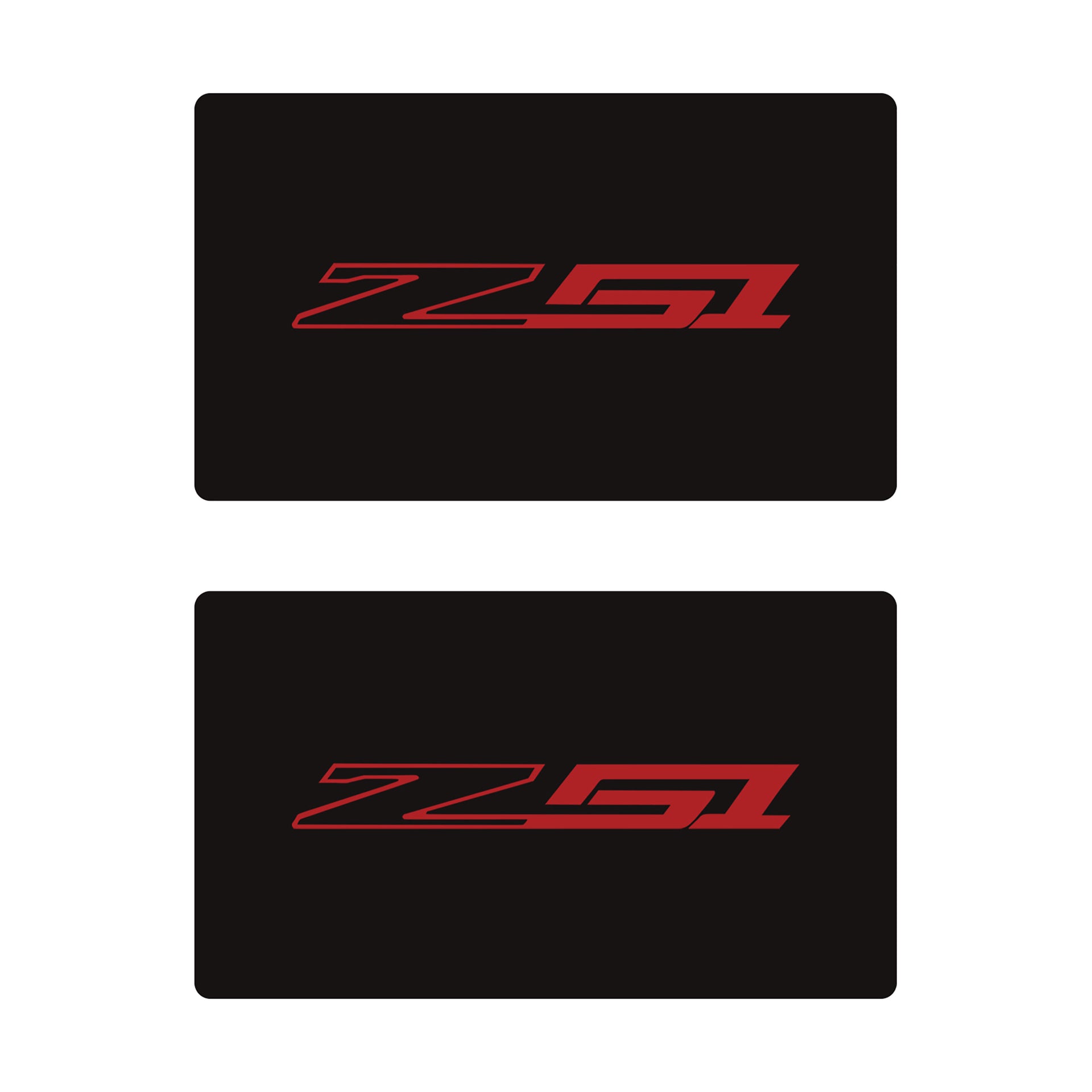 2014-2019 Corvette Airbag Warning Cover - Pair Matte Black Matte Red Z51 - CA-78921-Corvette-Store-Online