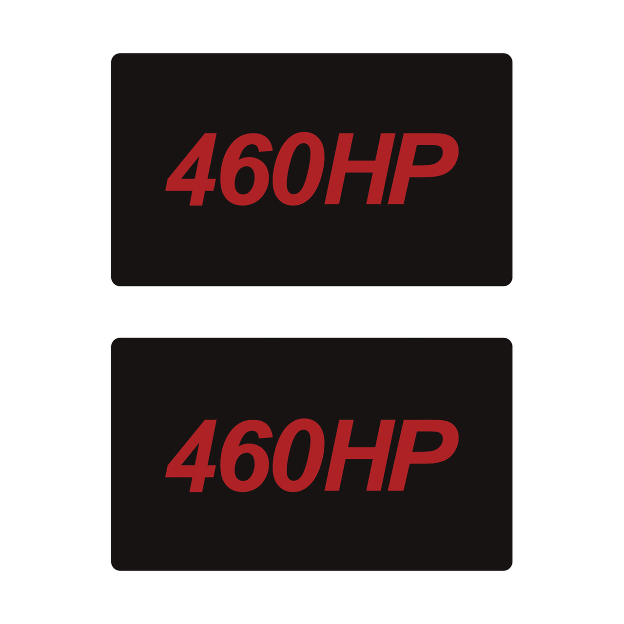 2014-2019 Corvette Airbag Warning Cover - Pair Matte Black Matte Red 460HP - CA-78922-Corvette-Store-Online