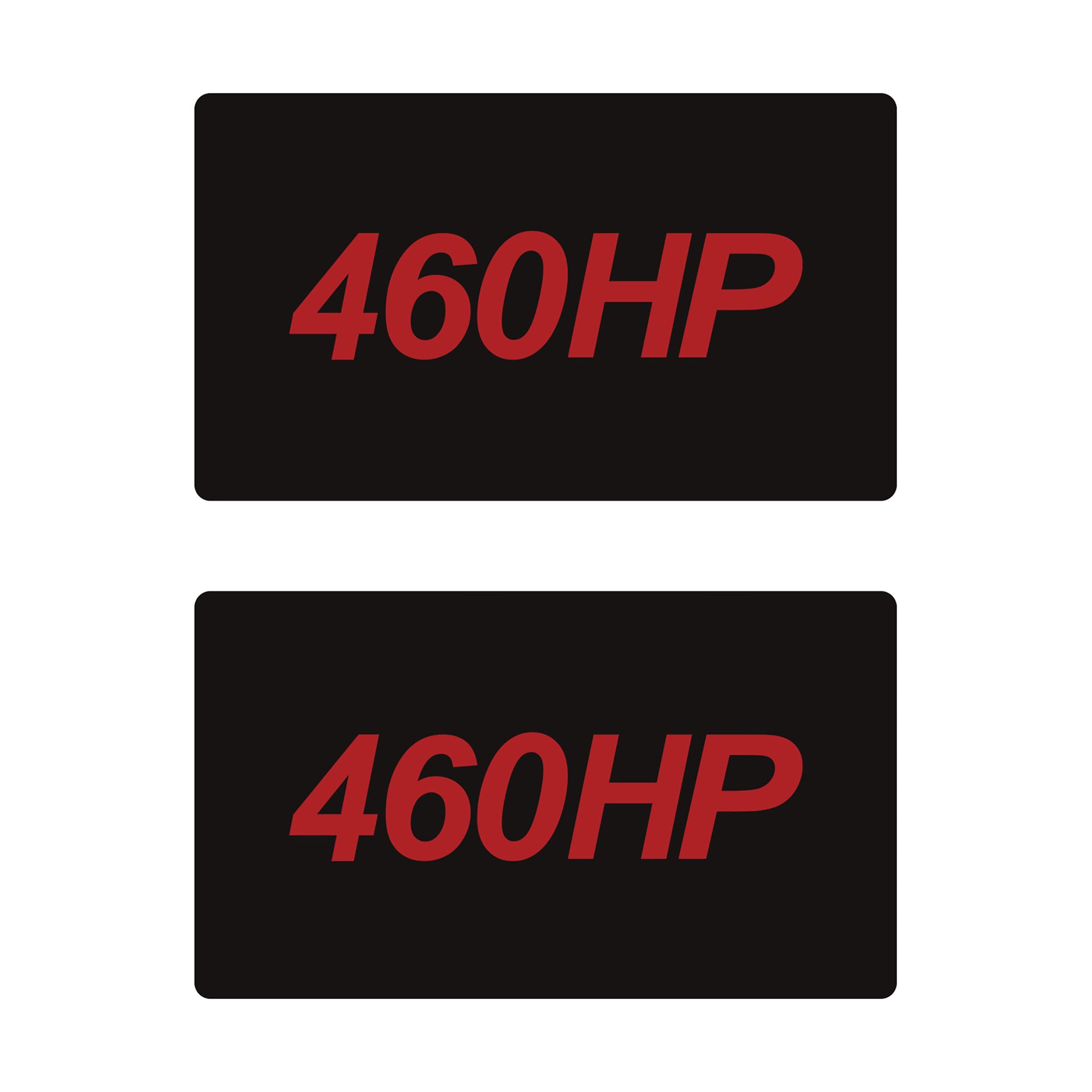 2014-2019 Corvette Airbag Warning Cover - Pair Matte Black Matte Red 460HP - CA-78922-Corvette-Store-Online