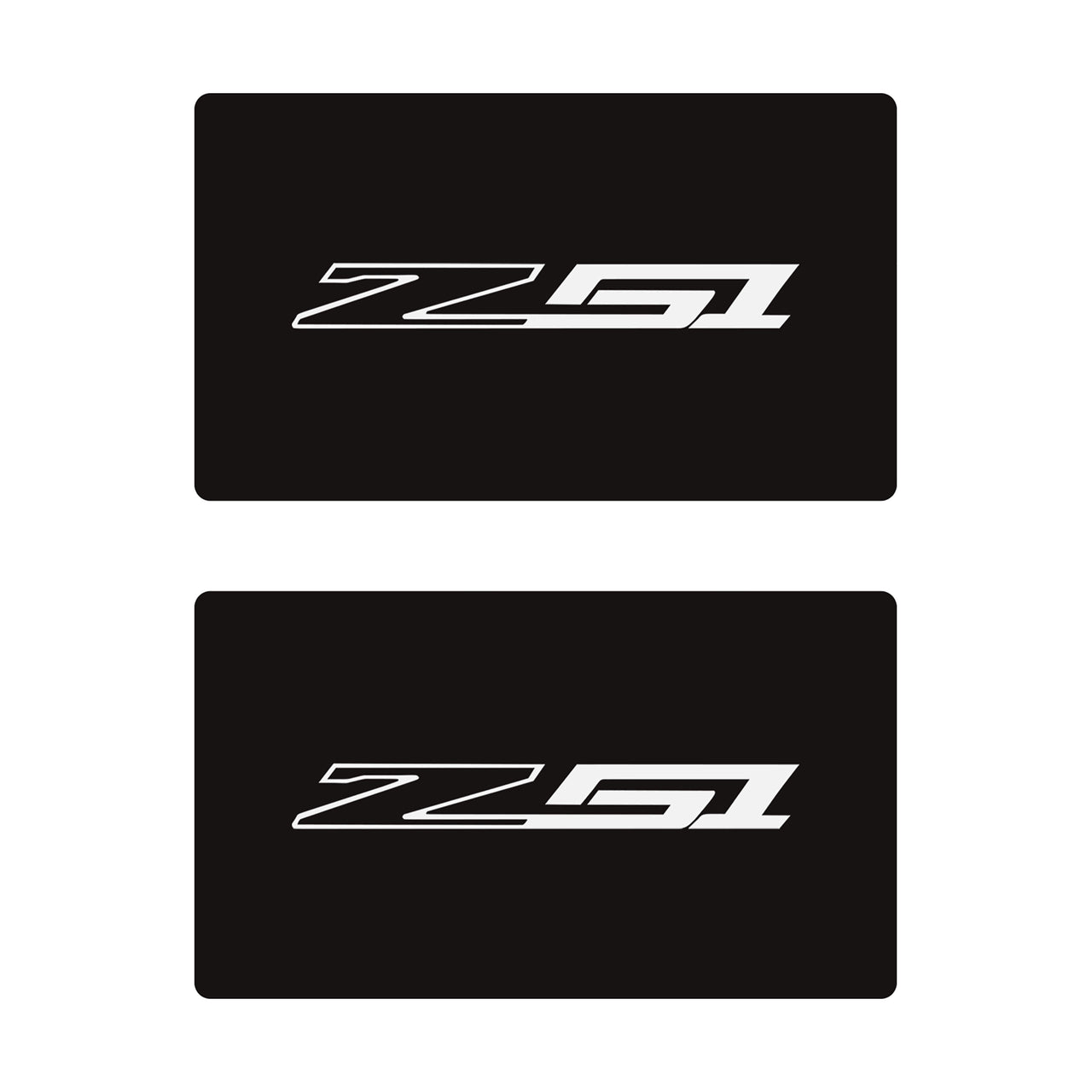 2014-2019 Corvette Airbag Warning Cover - Pair Matte Black Matte White Z51 - CA-78923-Corvette-Store-Online