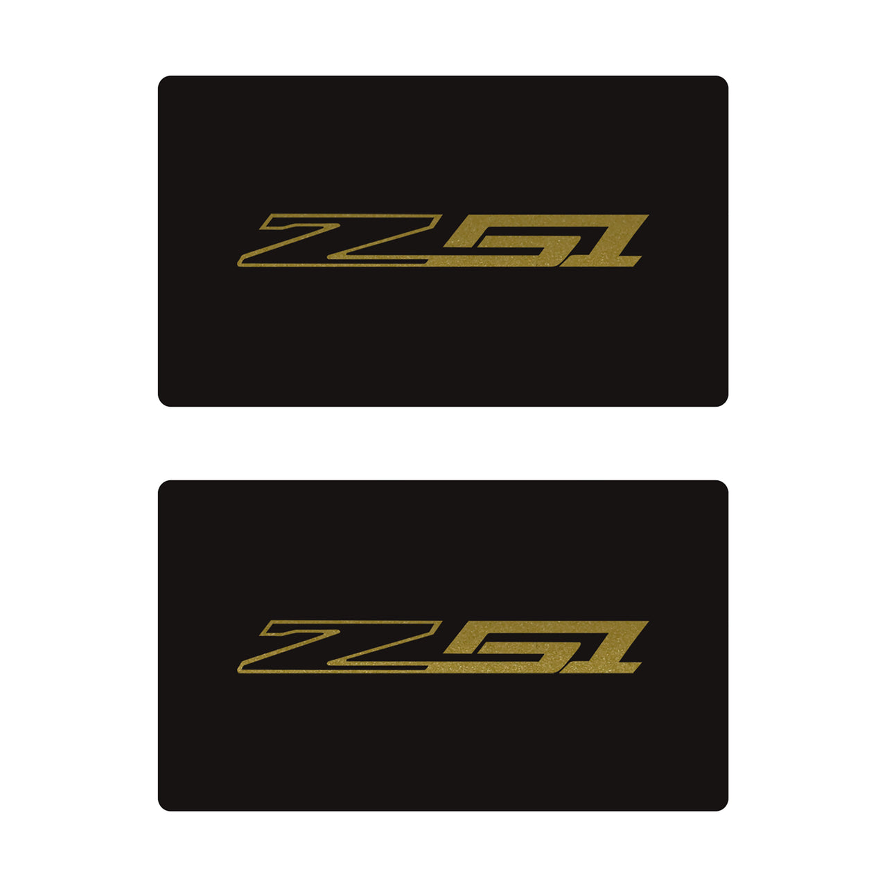 2014-2019 Corvette Airbag Warning Cover - Pair Matte Black Metallic Gold Z51 - CA-78924-Corvette-Store-Online