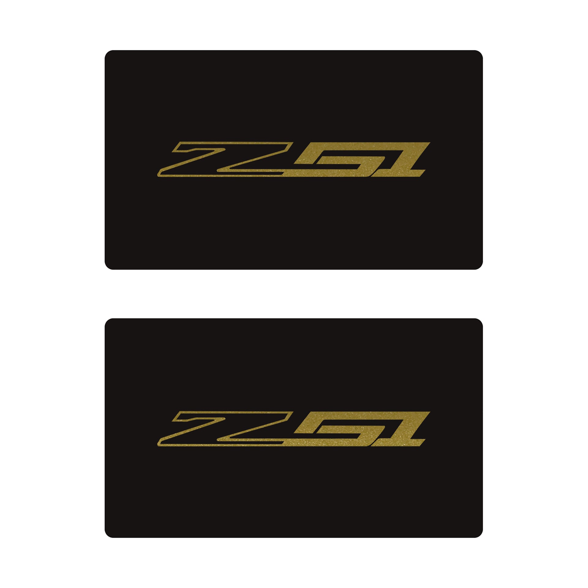 2014-2019 Corvette Airbag Warning Cover - Pair Matte Black Metallic Gold Z51 - CA-78924-Corvette-Store-Online