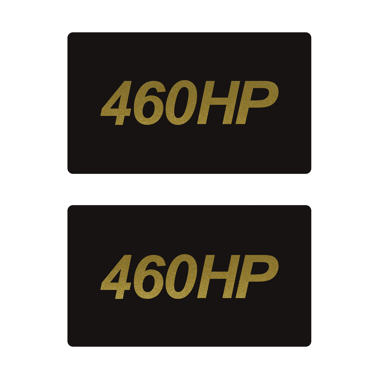 2014-2019 Corvette Airbag Warning Cover - Pair Matte Black Metallic Gold 460HP - CA-78925-Corvette-Store-Online
