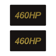 2014-2019 Corvette Airbag Warning Cover - Pair Matte Black Metallic Gold 460HP - CA-78925-Corvette-Store-Online