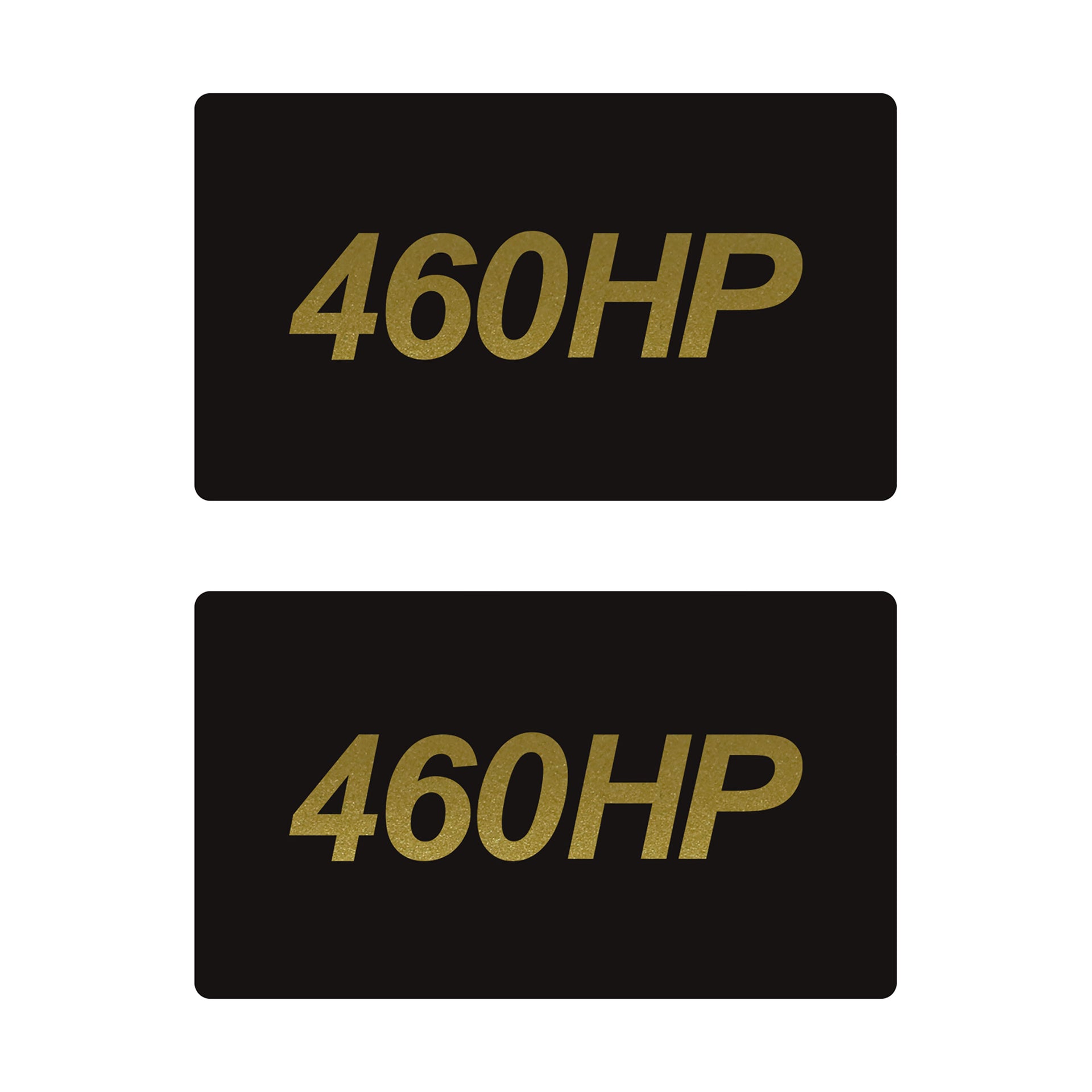 2014-2019 Corvette Airbag Warning Cover - Pair Matte Black Metallic Gold 460HP - CA-78925-Corvette-Store-Online