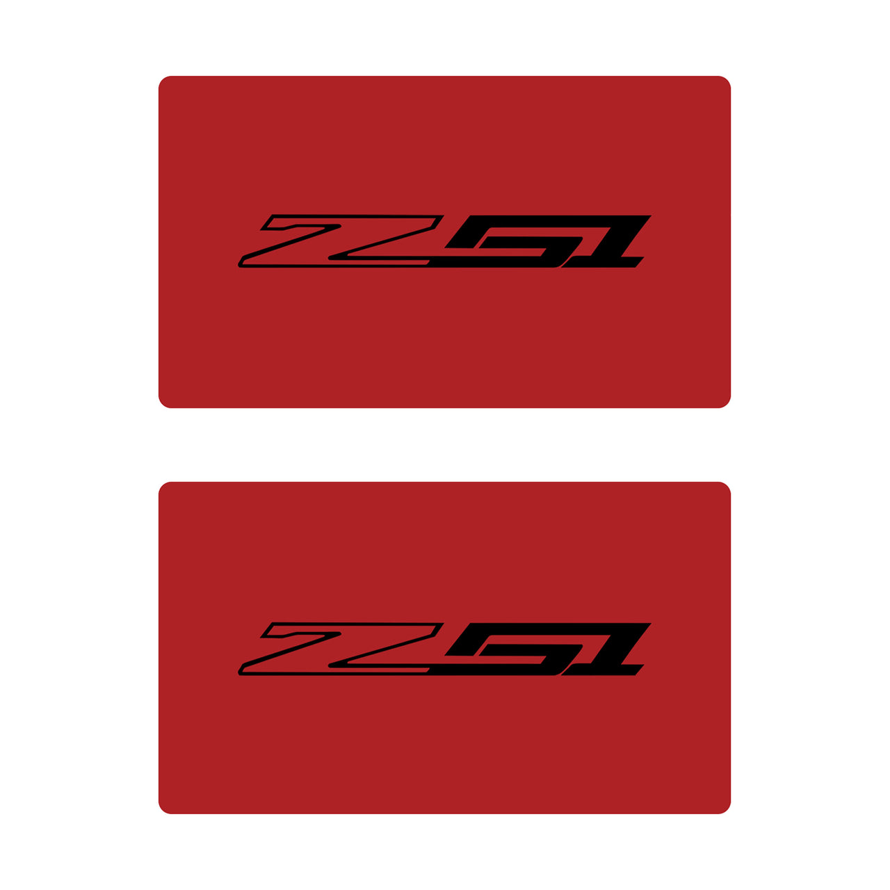 2014-2019 Corvette Airbag Warning Cover - Pair Matte Red Gloss Black Z51 - CA-78928-Corvette-Store-Online