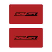 2014-2019 Corvette Airbag Warning Cover - Pair Matte Red Gloss Black Z51 - CA-78928-Corvette-Store-Online