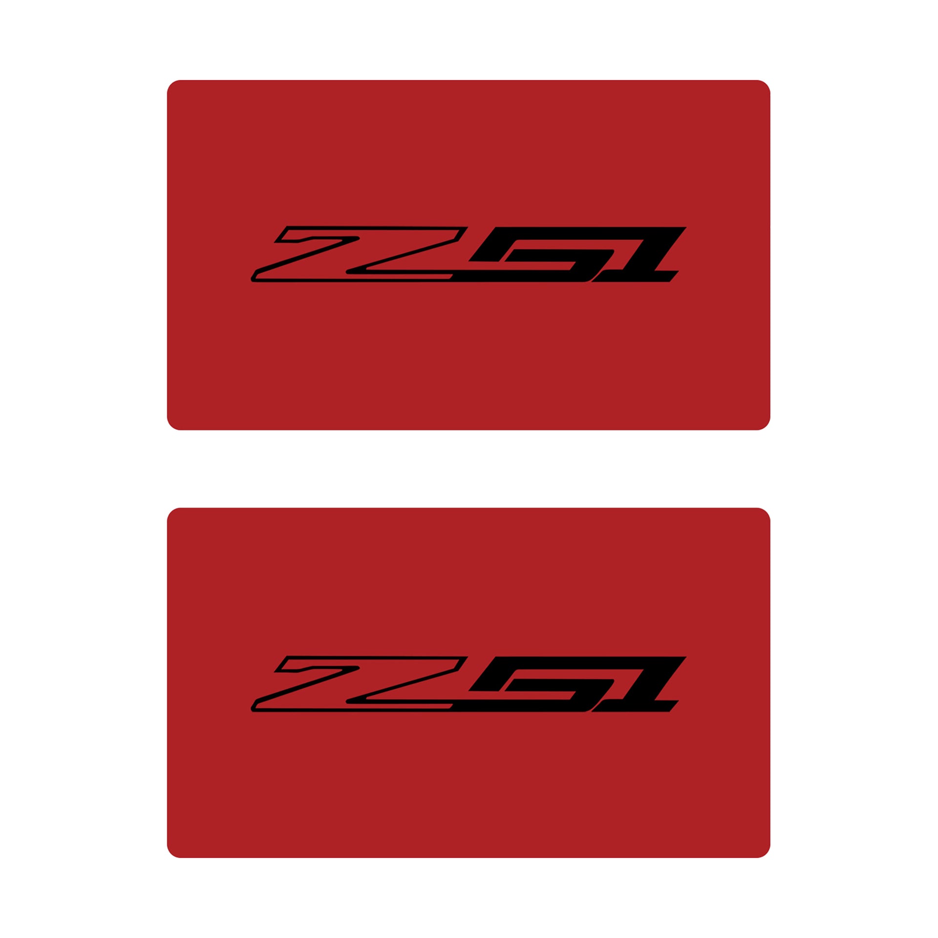2014-2019 Corvette Airbag Warning Cover - Pair Matte Red Gloss Black Z51 - CA-78928-Corvette-Store-Online