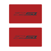 2014-2019 Corvette Airbag Warning Cover - Pair Matte Red Carbon Flash Z51 - CA-78929-Corvette-Store-Online
